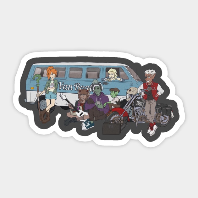 The Bad Kids - Fantasy High Sticker by inannaarts